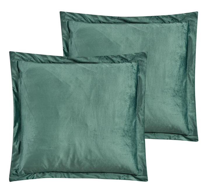 Taylor Emerald Green Velvet European Pillowcases