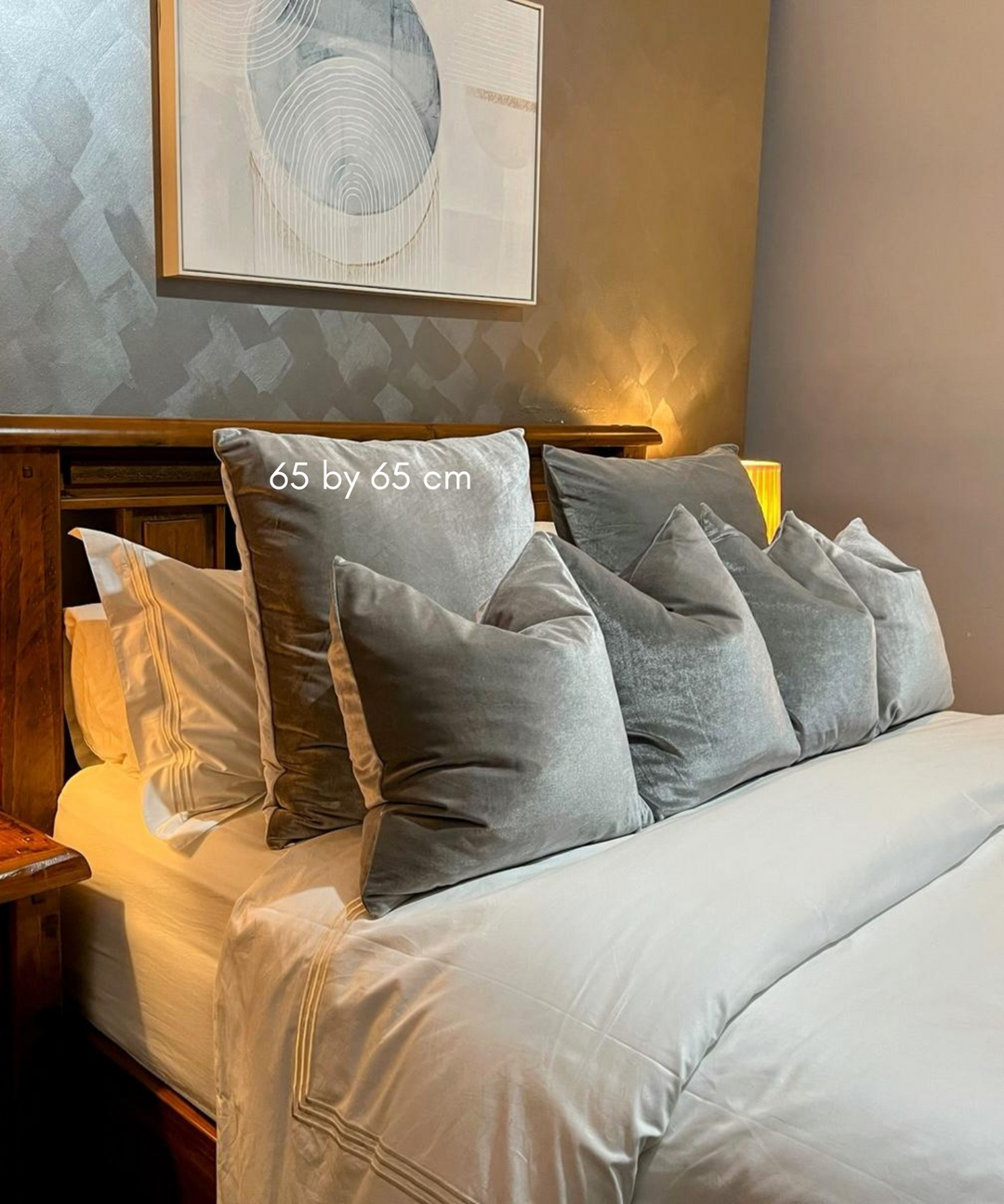 Zoe Grey Velvet Pillow Cover