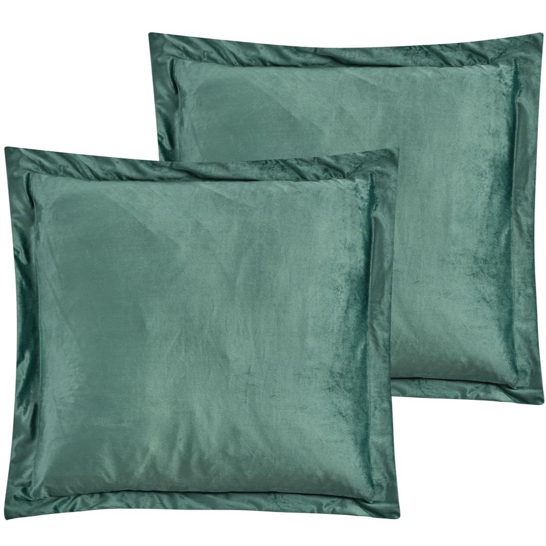 Taylor Emerald Green Velvet European Pillowcases