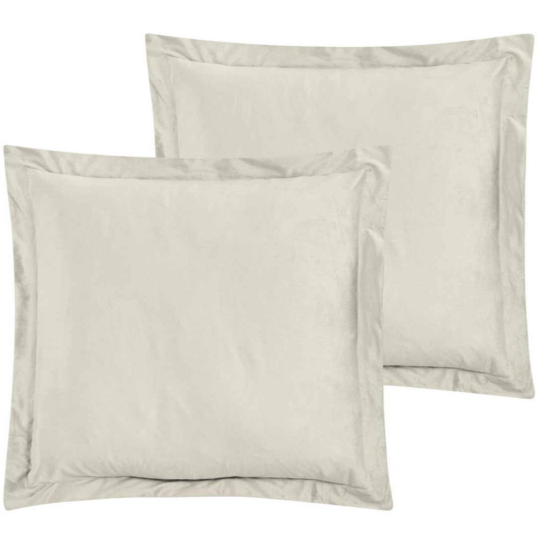 Anne White Velvet European Pillowcases