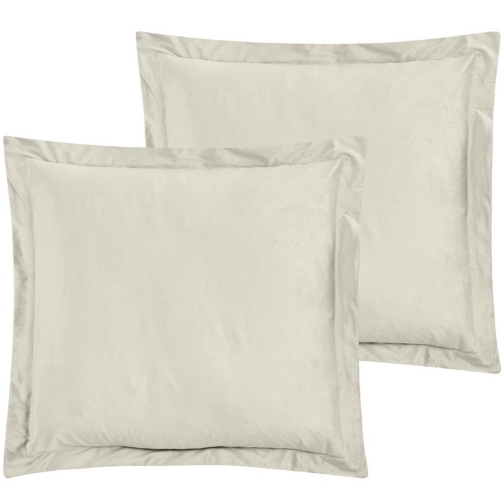 Anne White Velvet European Pillowcases
