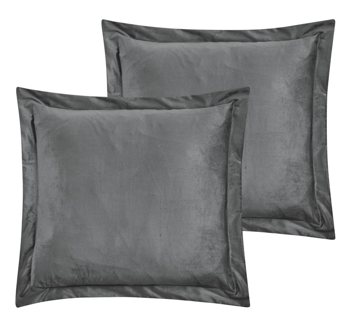 Clara Grey Velvet Coverlet