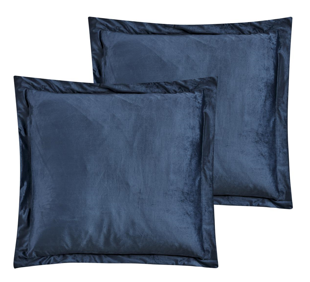 Kylie Navy Blue Velvet Coverlet