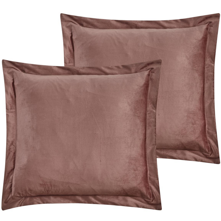 Sofia Blush Pink Velvet European Pillowcases