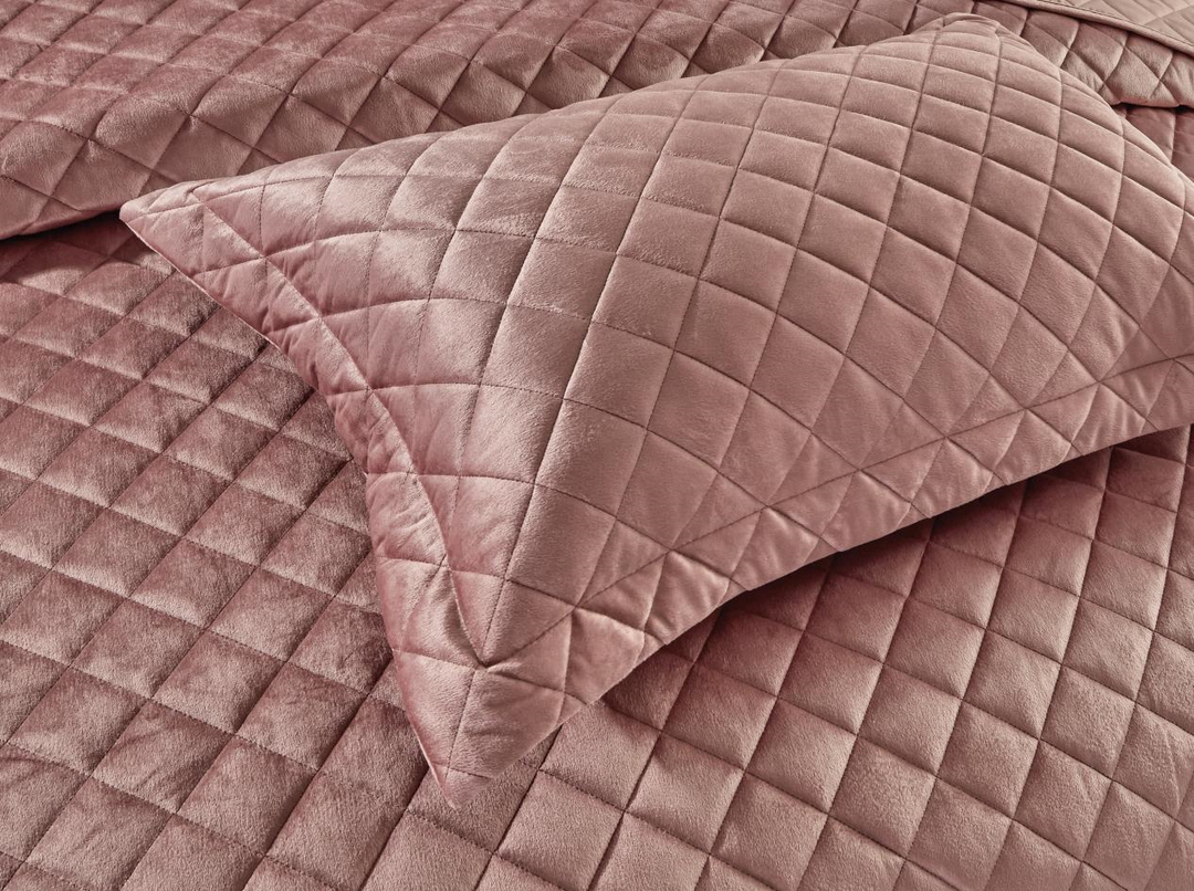 Sofia Blush Pink Velvet Coverlet