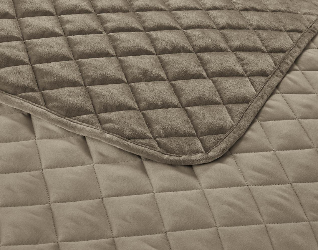 Diana Coffee Velvet Coverlet