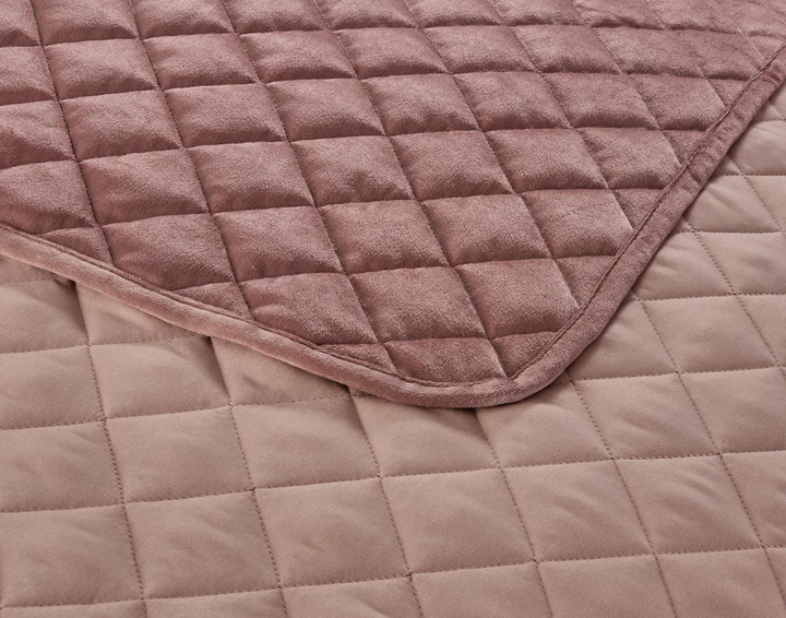 Sofia Blush Pink Velvet Coverlet