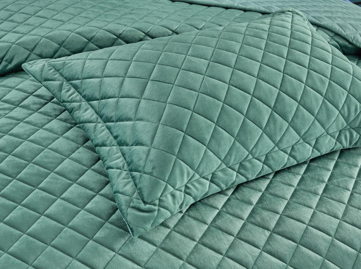 Taylor Emerald Green Velvet Coverlet