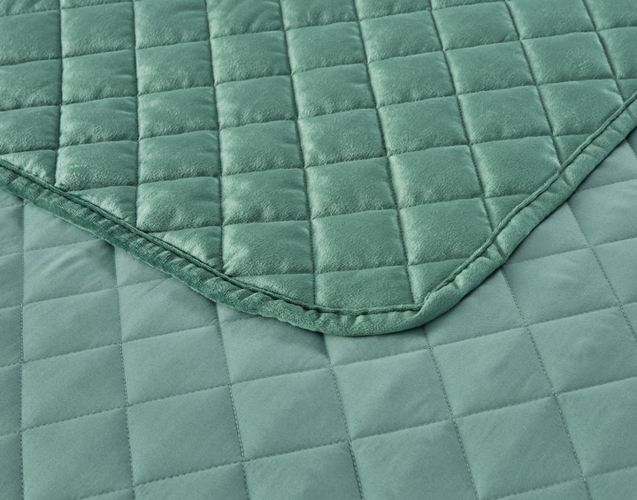 Taylor Emerald Green Velvet Coverlet