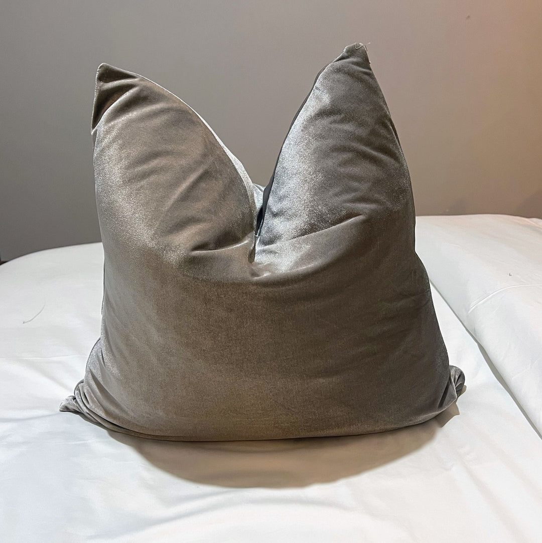 Zoe Grey Velvet Pillow Cover