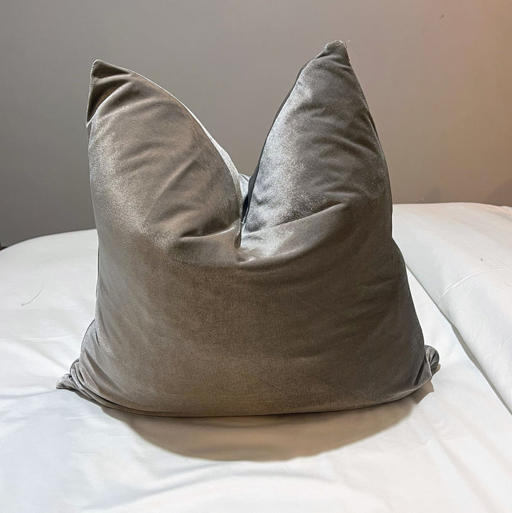 Zoe Grey Velvet Pillow Cover