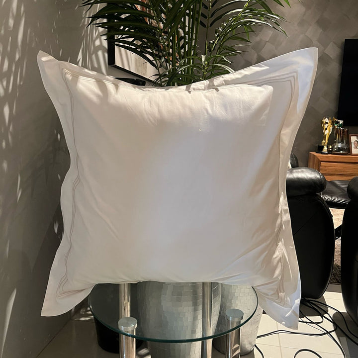 Mika White European Pillowcases (Pair)