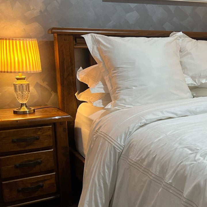 Mika White European Pillowcases (Pair)