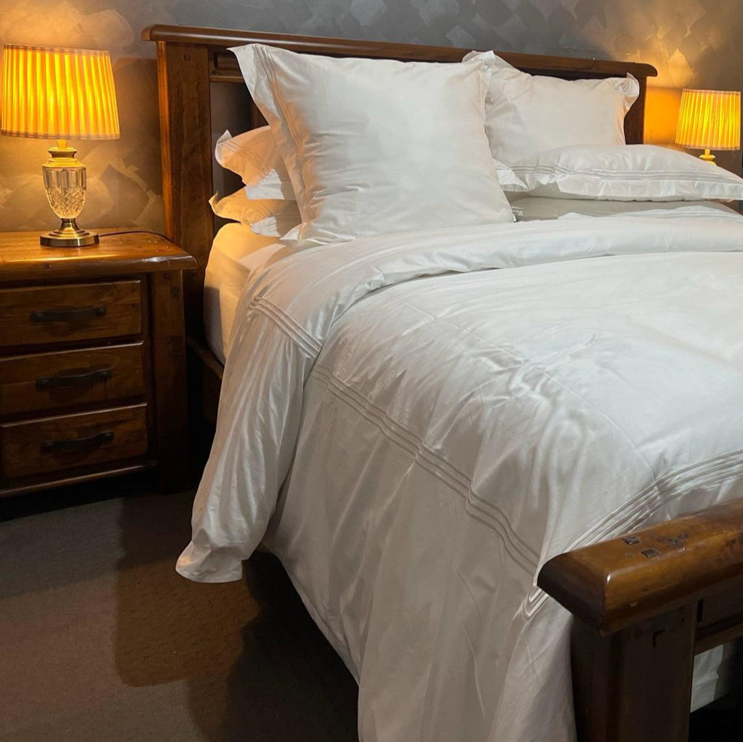 Mika White European Pillowcases (Pair)
