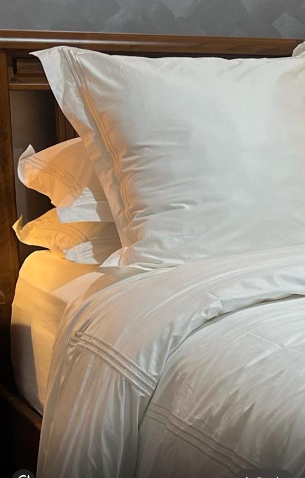 Mika White European Pillowcases (Pair)