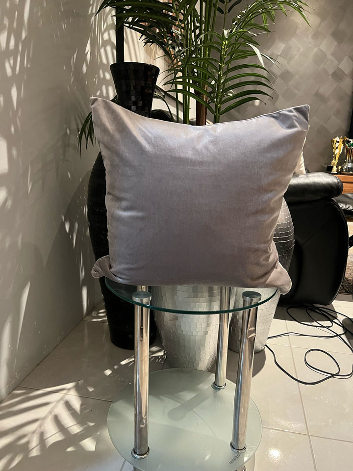 Zoe Grey Velvet Pillow Cover